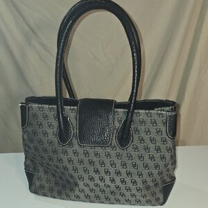 Dooney & Bourke Black and Gray Shoulder Bag